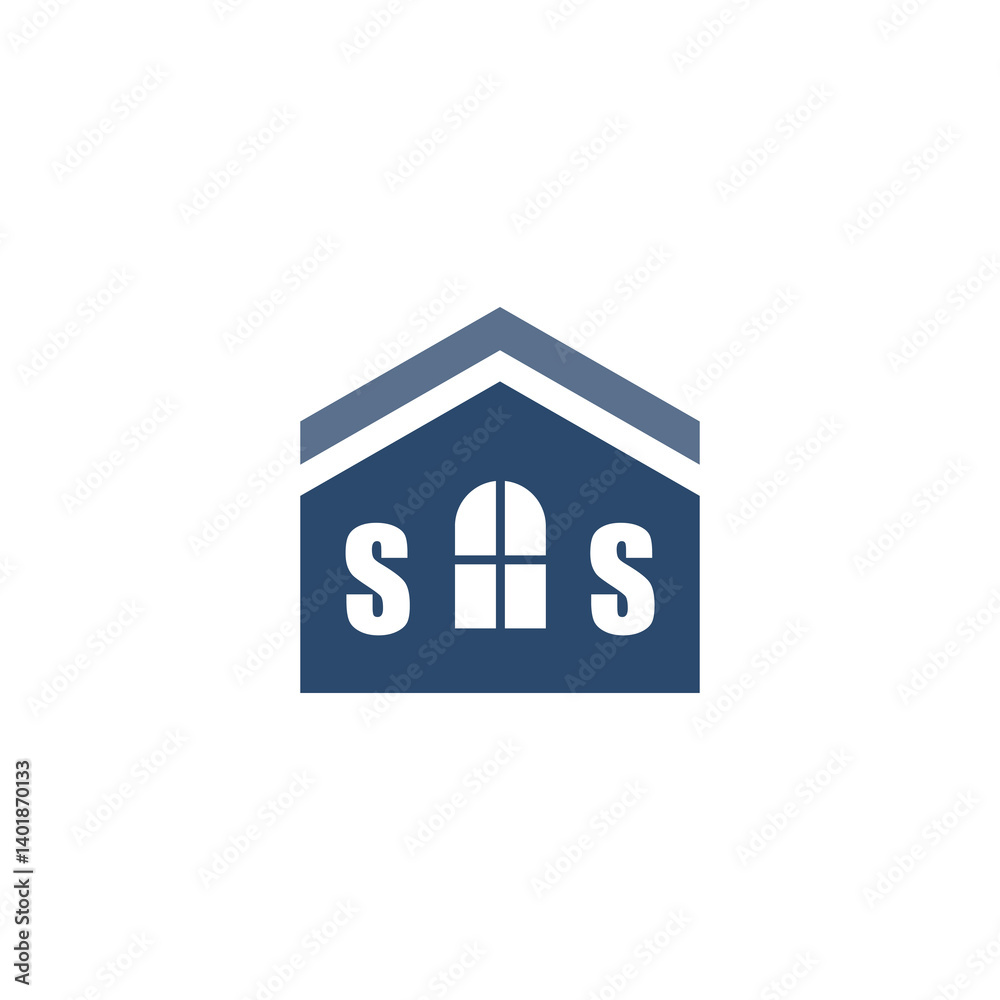 Modern Home Improvement Logo Design with Roof Icon Modern Home Improvement Logo Design with Roof Icon