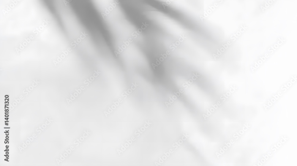 Minimal abstract white background with soft blurred shadow of a palm leaf, creating a luxury tropical nature mood, ideal for summer and spring concept designs, banners, mockups, and branding visuals Minimal abstract white background with soft blurred shadow of a palm leaf, creating a luxury tropical nature mood, ideal for summer and spring concept designs, banners, mockups, and branding visuals