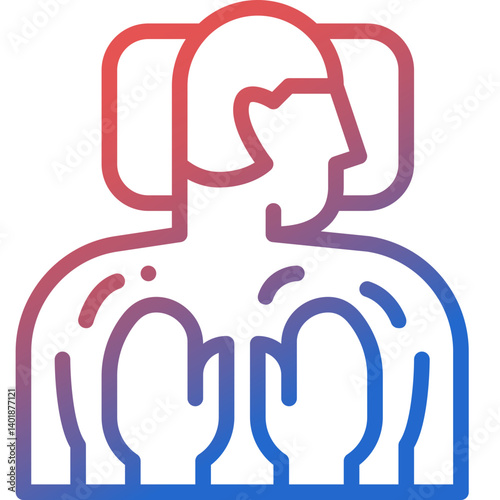 massage gradient line icon