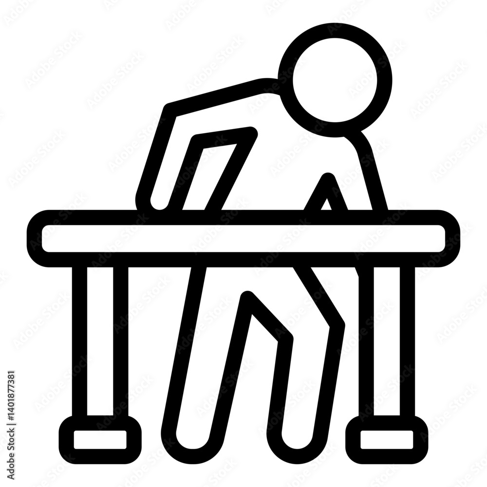 walking rehabilitation outline icon for patient support walking rehabilitation outline icon for patient support