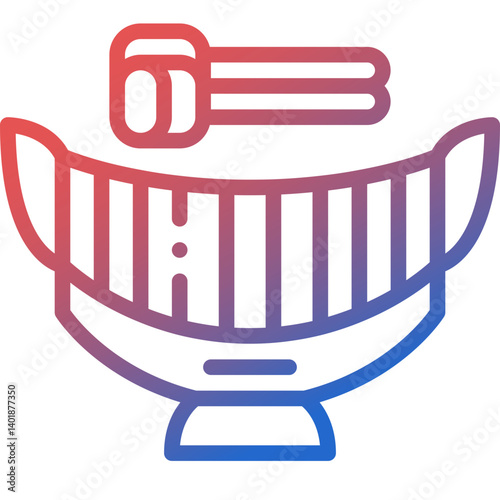 xylophone gradient line icon