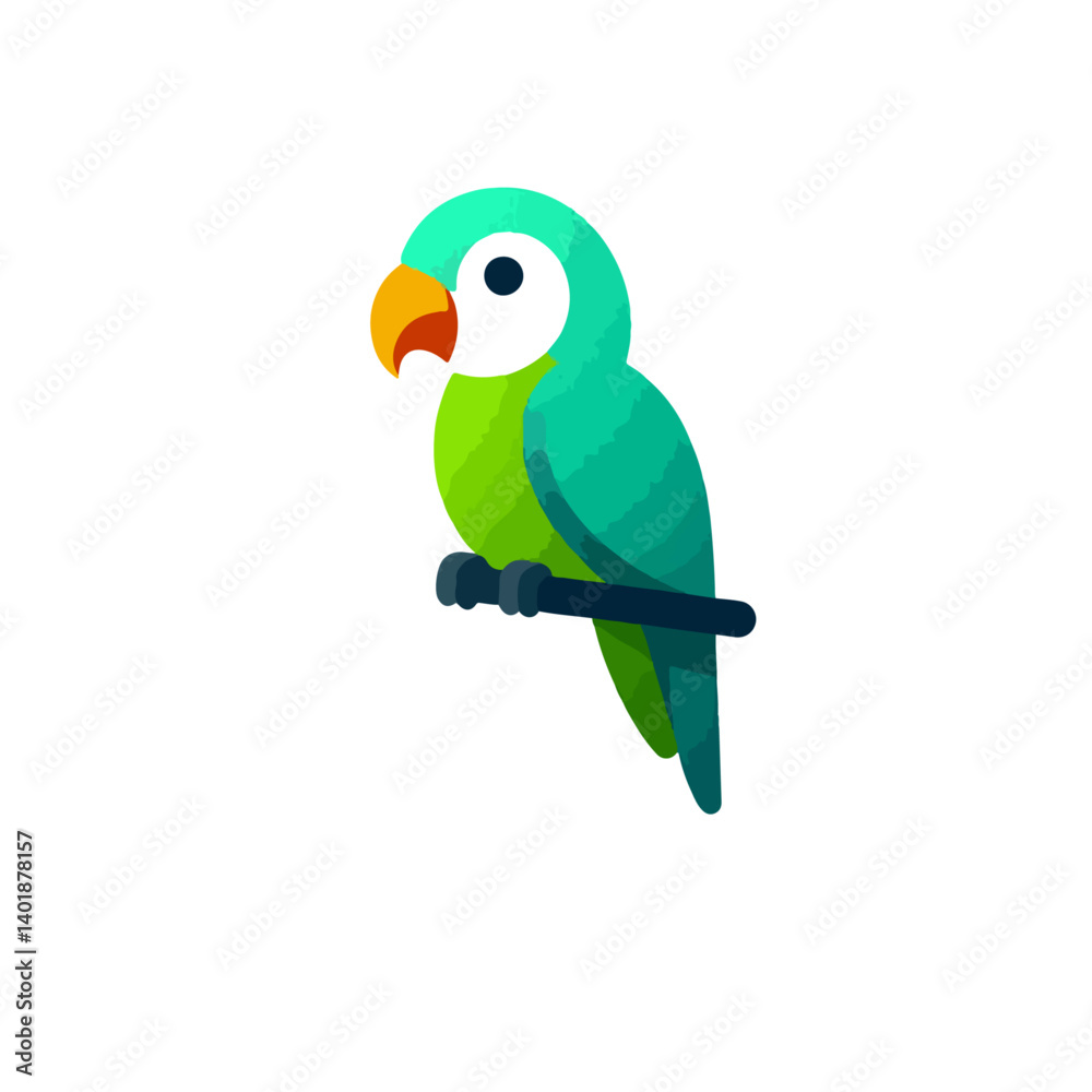 Fototapeta premium flat vector logo of a parrot