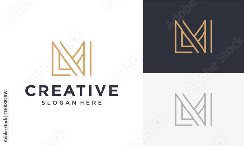 LM initials vector logo