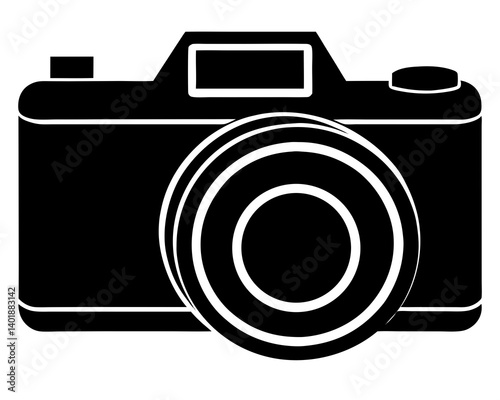 camera shot silhouette vector illustration