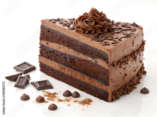 Decadent Triple Layer Chocolate Cake Recipe with Frosting and Shavings