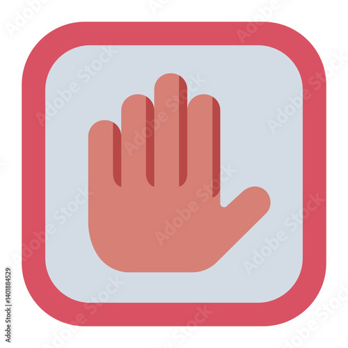 showing a hand sign flat icon for non-verbal communication