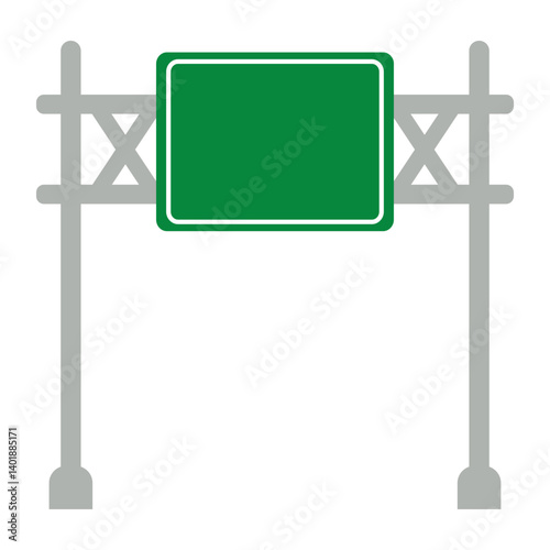 Green Road Sign Board Icon, Simple Icon Vector Design, best used for presentation, application, web and banner