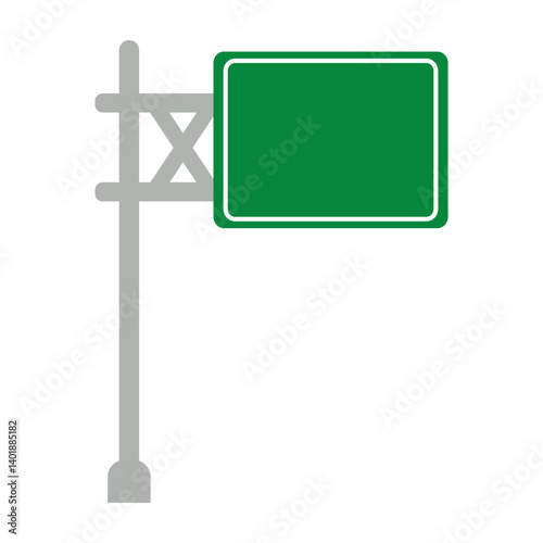 Green Road Sign Board Icon, Simple Icon Vector Design, best used for presentation, application, web and banner