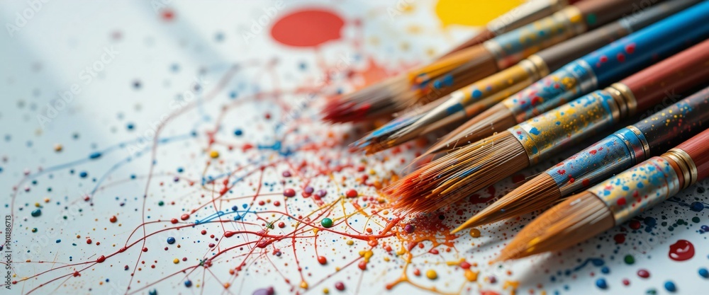Obraz premium A Collection of Paintbrushes.