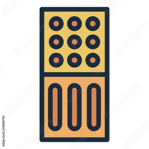 tactile paving filled line icon for visual impairment navigation