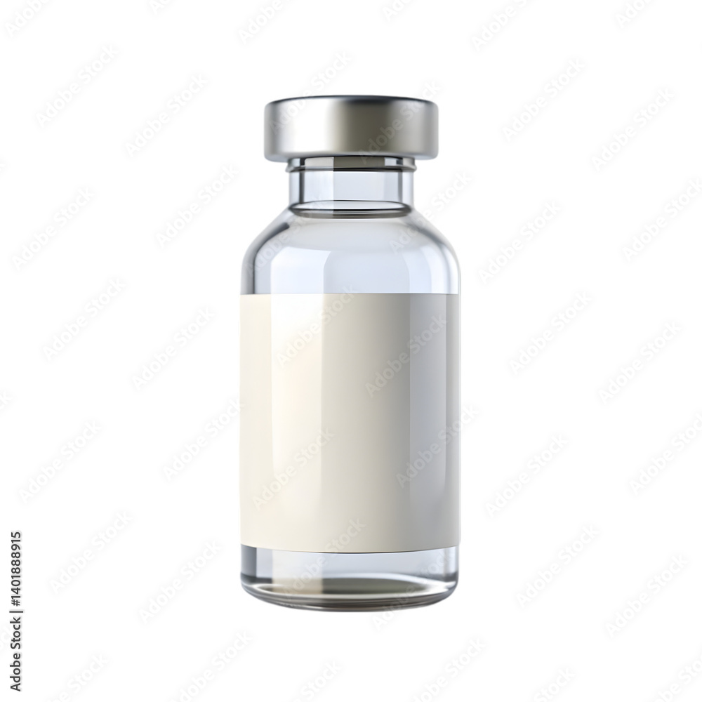 Injection bottle glass vial with blank white label
Injection bottle glass vial with blank white label
