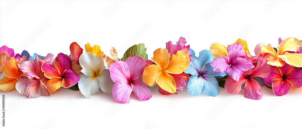 custom made wallpaper toronto digitalA colorful lei made of tropical flowers.