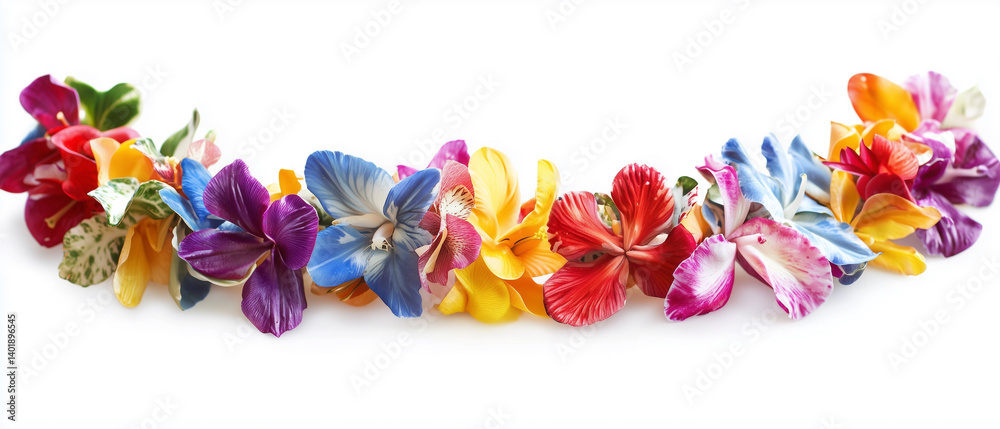 custom made wallpaper toronto digitalA colorful lei made of tropical flowers.