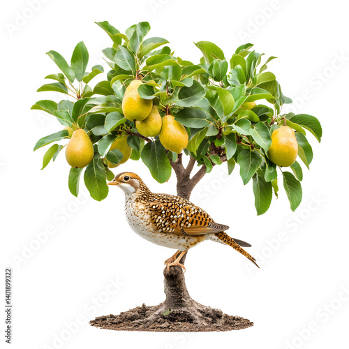 tree with fruits and bird