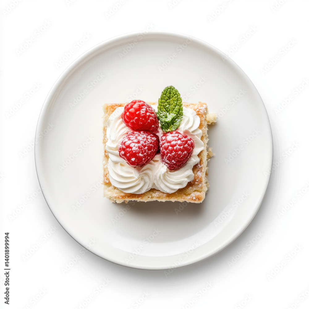 Strawberry cakes and cheesecake with berries on a plate Strawberry cakes and cheesecake with berries on a plate