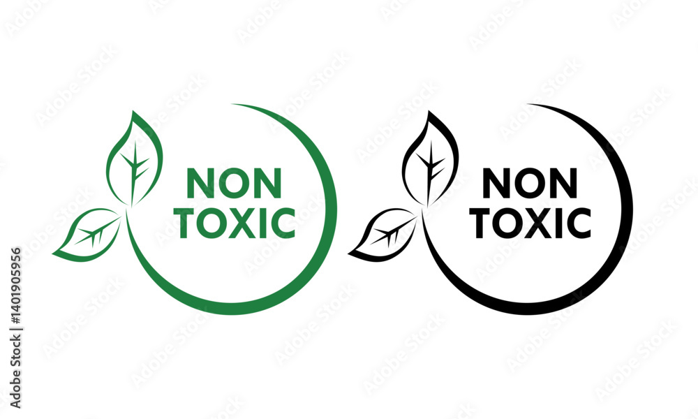 Non toxic design logo template illustration