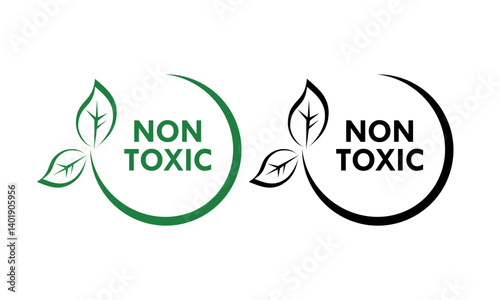 Obraz na płótnie Non toxic design logo template illustration w salonie