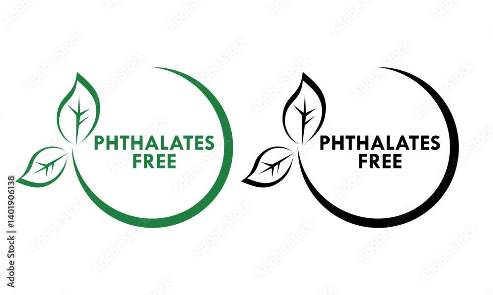 Phthalates free design logo template illustration