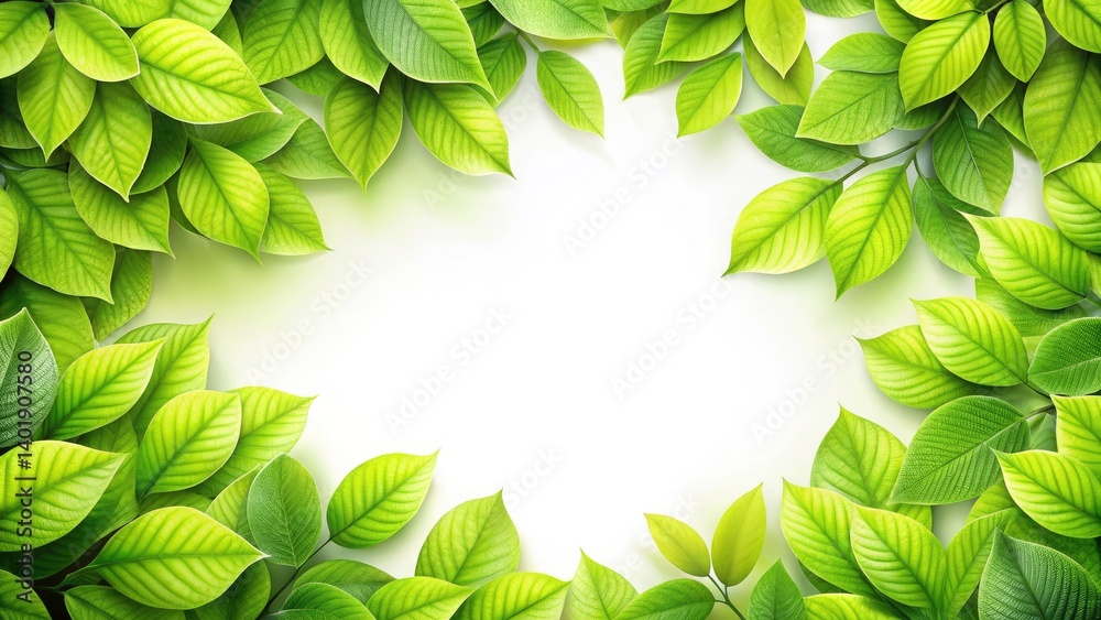 Spring Green Leaves Background, Ecology Nature Protection, Fresh Plant Photography, Environmental Conservation Image
