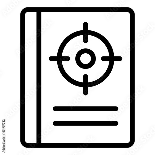 hunting guide outline icon for knowledge and tips