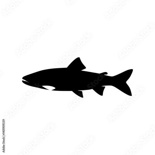 Ala Balik Fish Silhouette Icon - Black Vector