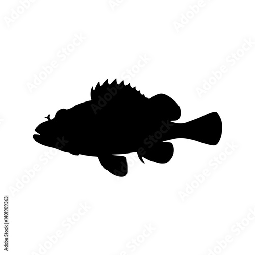 Alaskan Sculpin Fish Silhouette