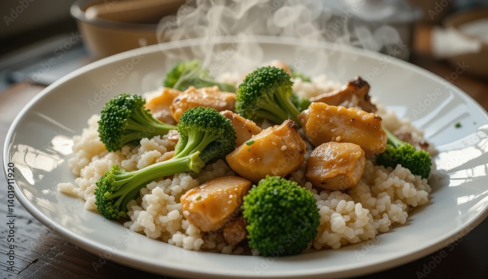 Cozy chicken & broccoli stir-fry photography Cozy chicken & broccoli stir-fry photography