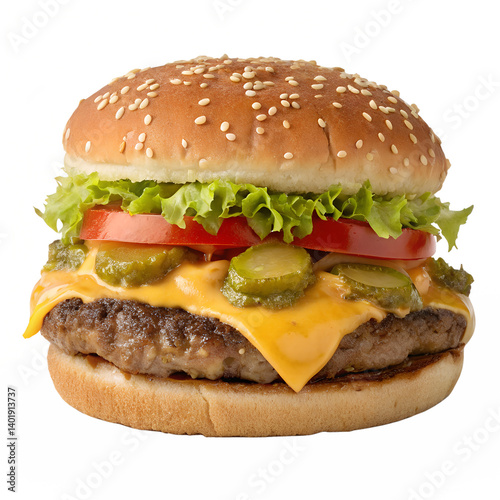Petty Burger isolated on transparent background