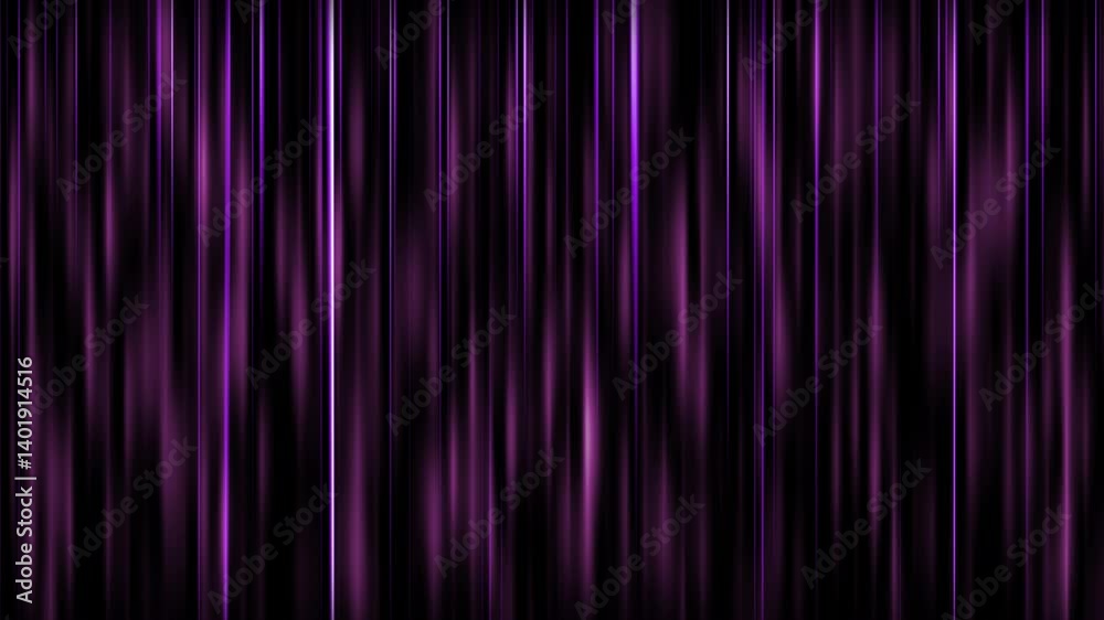 abstract seamless looping purple vertical light beams background animation for events, concerts, stage shows and digital media in 4k high resolution	