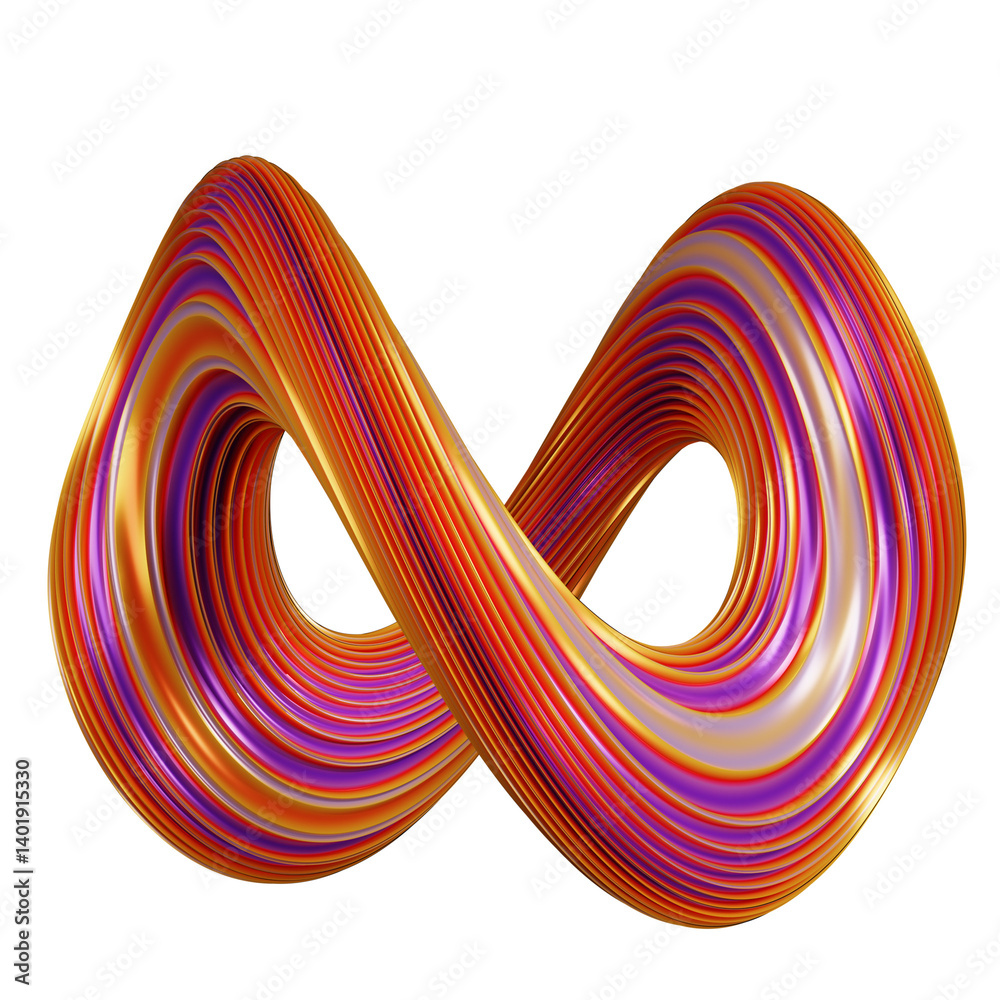 3D Infinity Abstract Shape with Vibrant Gradient – Futuristic Digital Art 3D Infinity Abstract Shape with Vibrant Gradient – Futuristic Digital Art