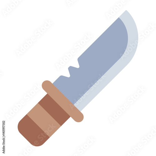 blade tool flat icon for wild hunting knife gear
