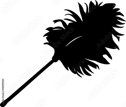 Silhouette of a Feather Duster