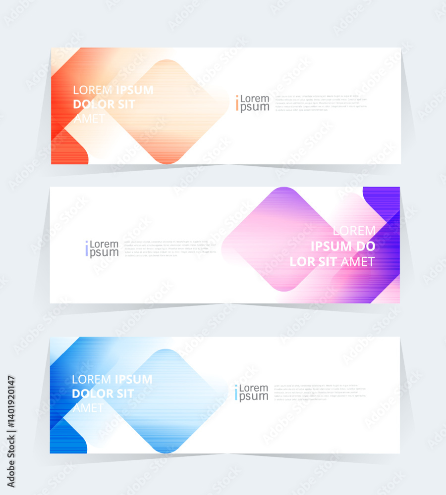Fototapeta premium Geometric banner design with Vector presentation template.