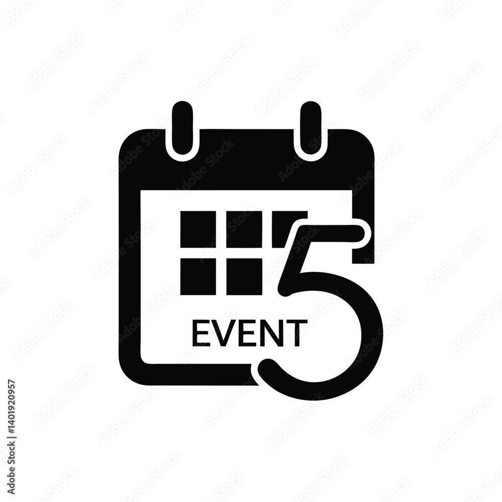 Black Calendar Icon with Arrow Pointing Down in a Transparent Background Black Calendar Icon with Arrow Pointing Down in a Transparent Background