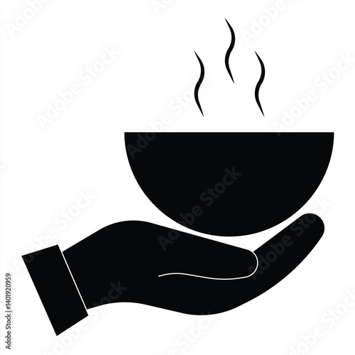 food sharing icon. food bank. Free food. Vector icon isolated on white background. vector illustration