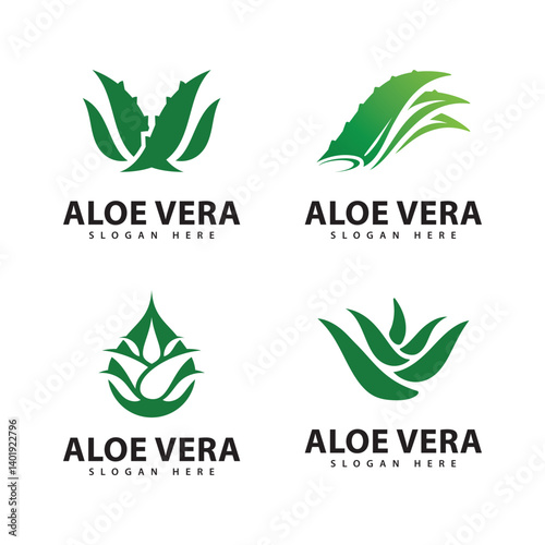 Aloe Vera Logo Design Template