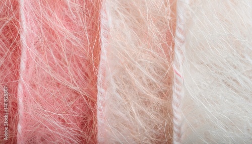 Matériau de fond de texture fibreuse rose et blanche, fil, laine