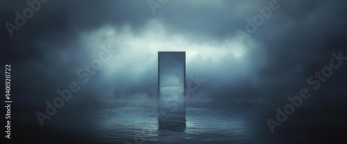 Mysterious Gateway to the Unknown: A Digital Surrealist Landscape