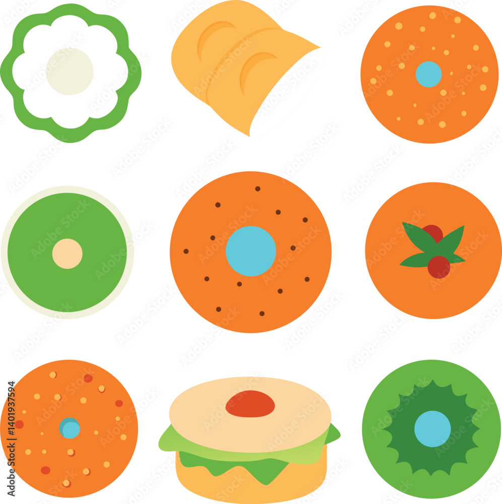 Fototapeta premium seamless pattern with donuts