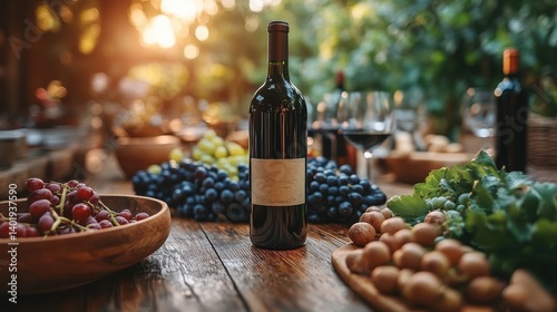bottle of wine,stock image