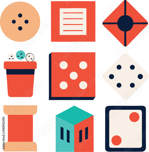 set of icons for sewing