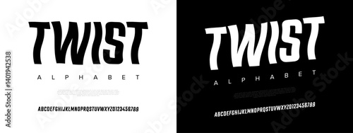 Twisted Bold Display Font Vector for Urban Poster and Trendy Design Projects