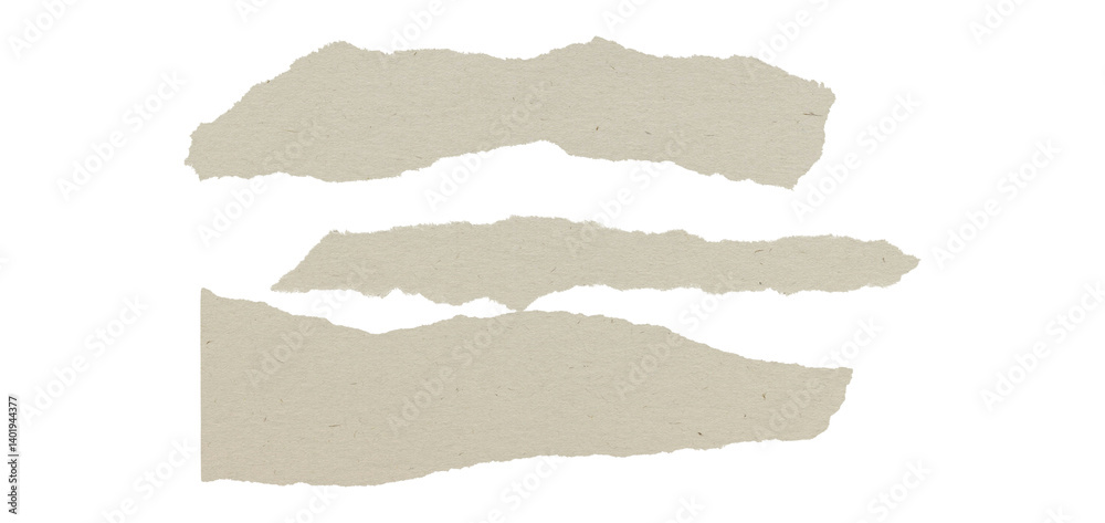 Torn pieces of beige paper on a black background. Torn pieces of beige paper on a black background.