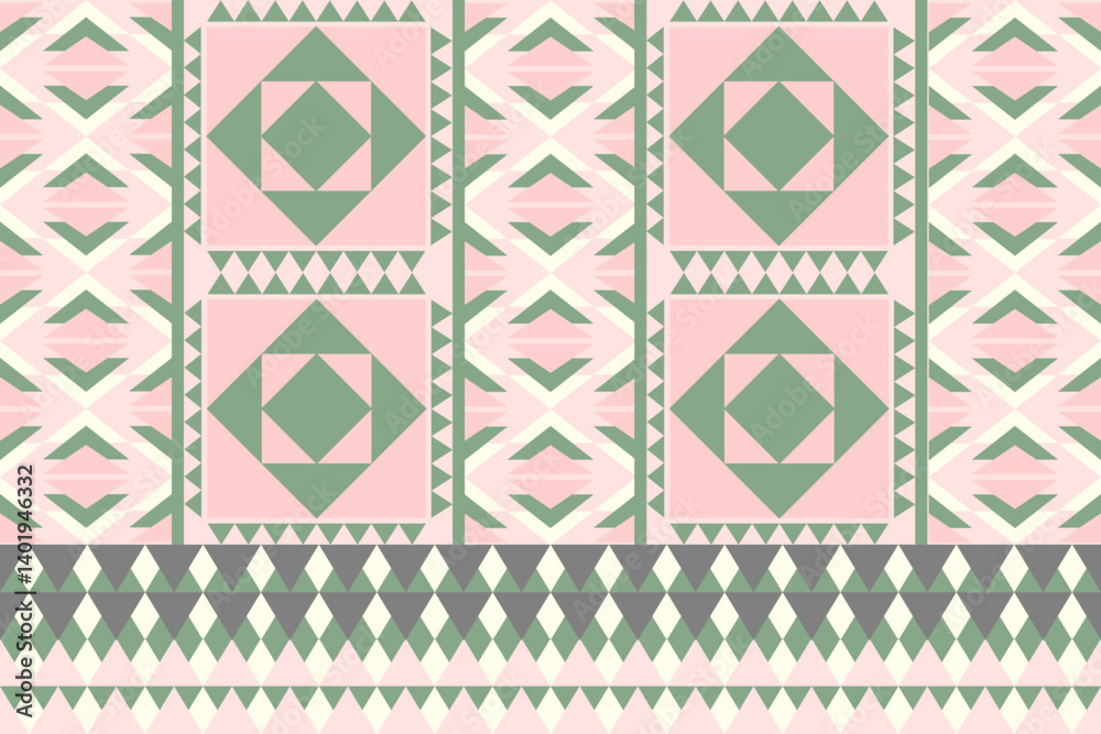 Obraz premium Seamless Ethnic Pattern Texture. Navajo Geometric Print, Rustic Decorative 