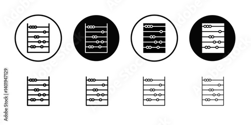 Abacus icon Thin line art collection