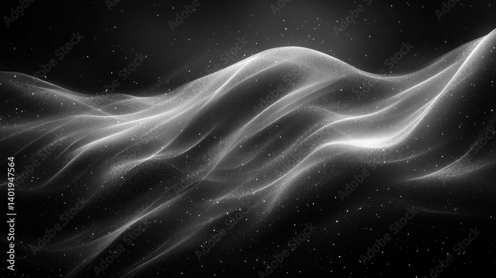Obraz premium dark grainy gradient gray abstract blurry pattern monochrome background,image Ai