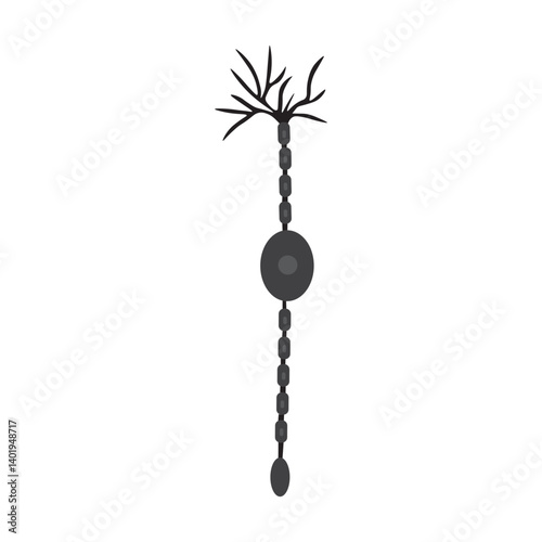 bipolar neuron glyph icon