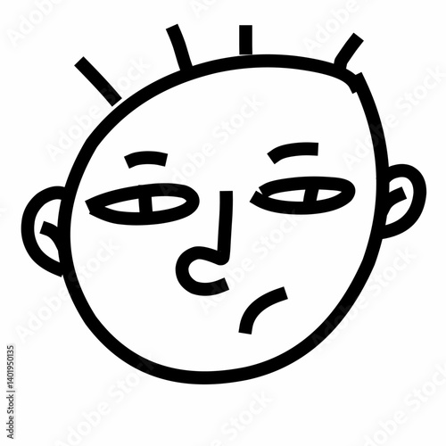 mad boy doodle art illustration 