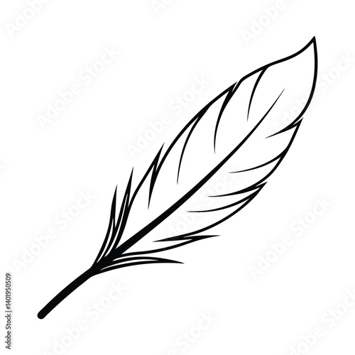 Feather Logo Icon, Creative Branding Design, Nature Inspired Symbol

