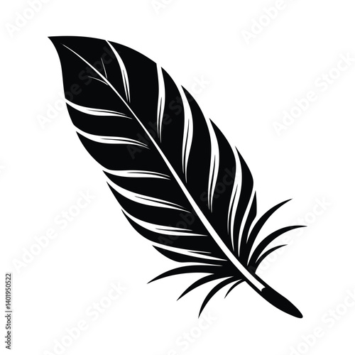 Unique Feather Logo Design, Elegant Feather Symbol, Minimalist Branding Icon

